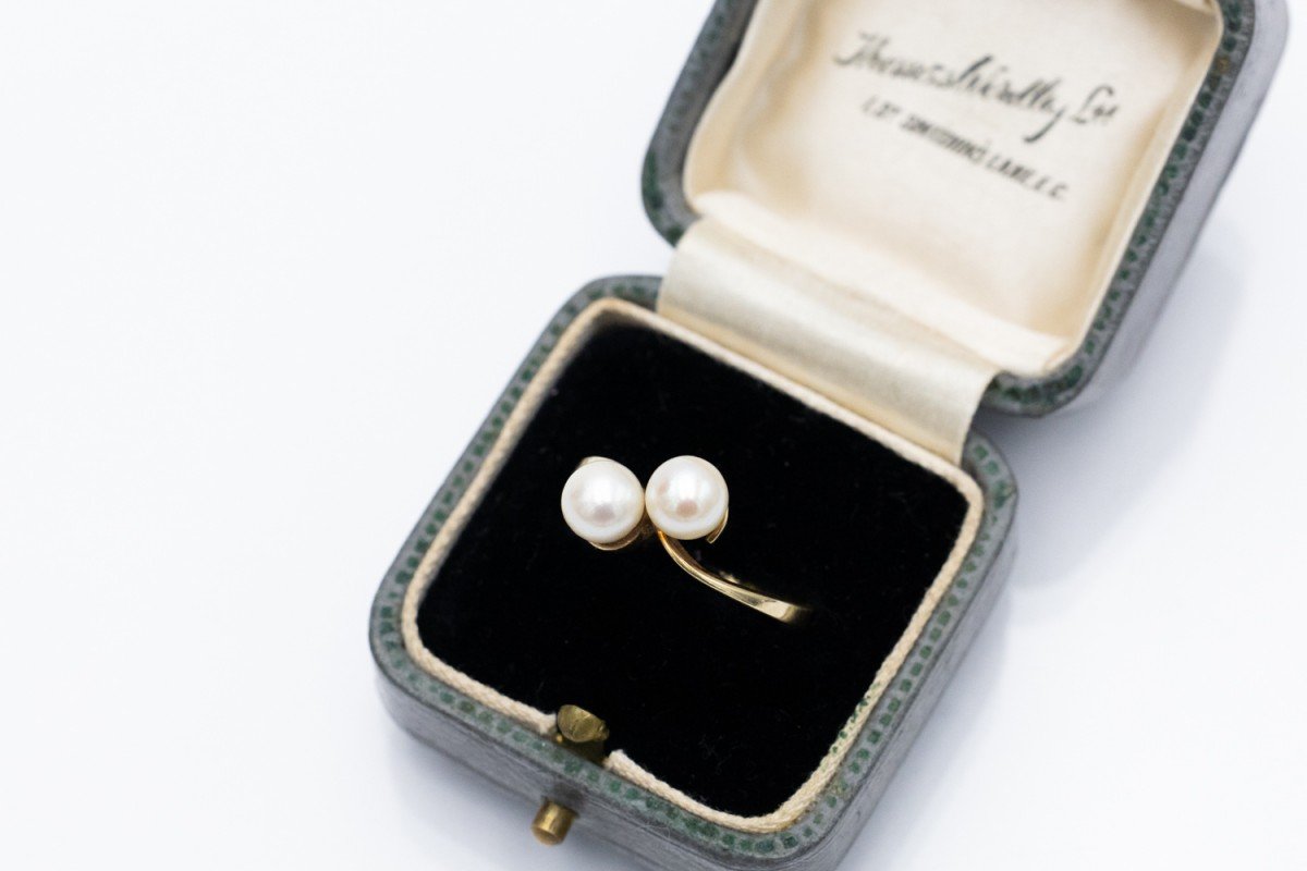 You And Me Gold Ring With Pearls.-photo-4