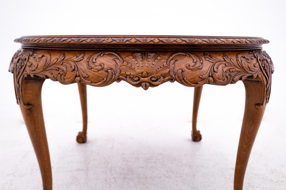Table Antique Sculptée, Europe Occidentale, Vers 1910.-photo-3