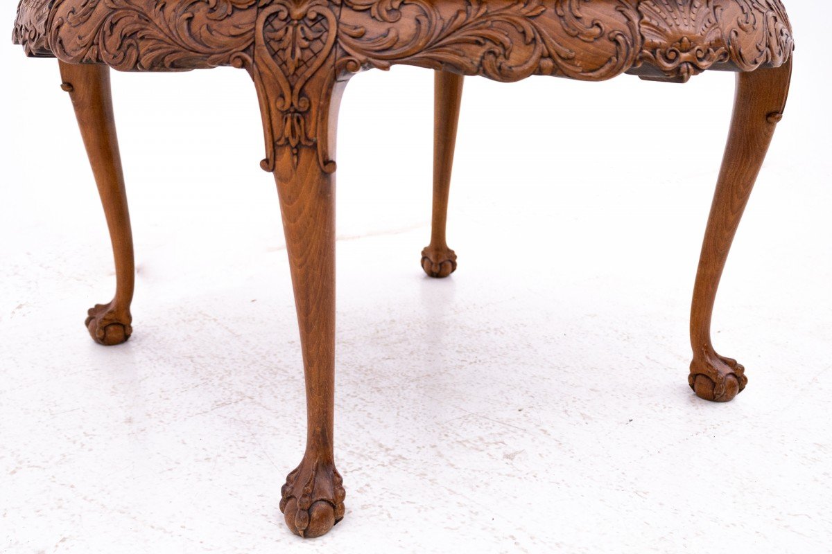 Table Antique Sculptée, Europe Occidentale, Vers 1910.-photo-4