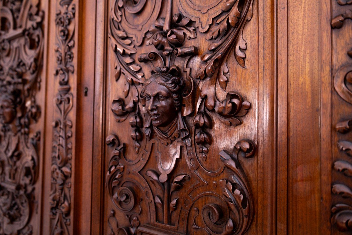 Carved Sideboard, France, Ca. 1870.-photo-1