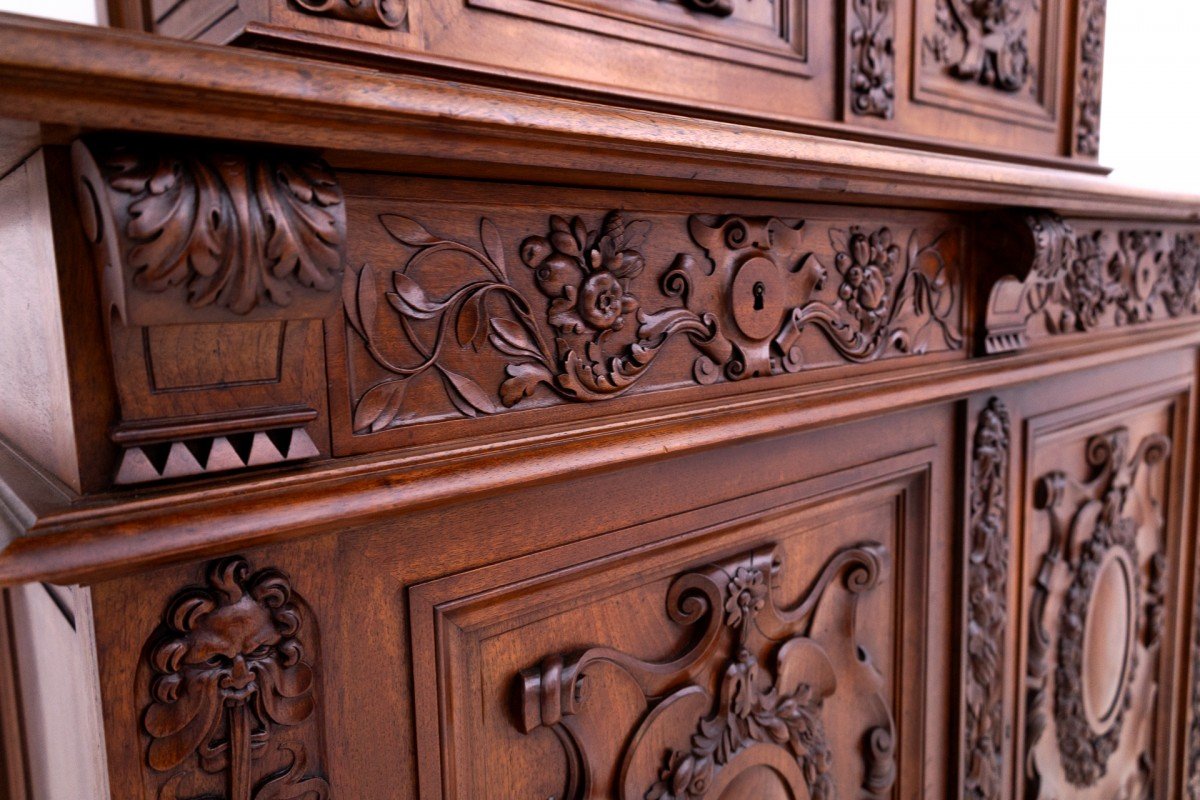 Carved Sideboard, France, Ca. 1870.-photo-5