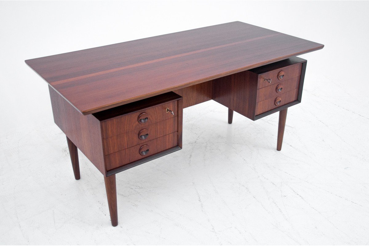 Teak Desk, Denmark, 1960s-photo-2