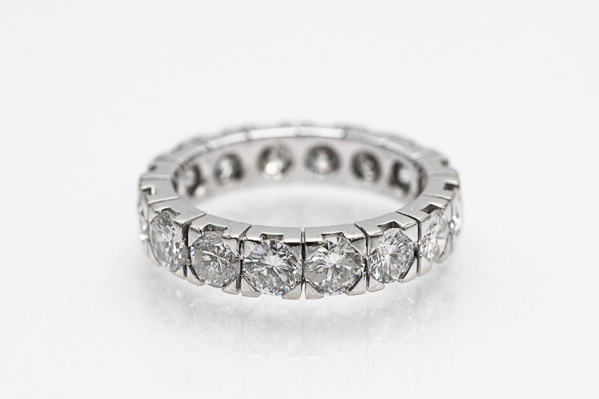 Bague d'éternité en diamant, environ 4,80 ct-photo-4
