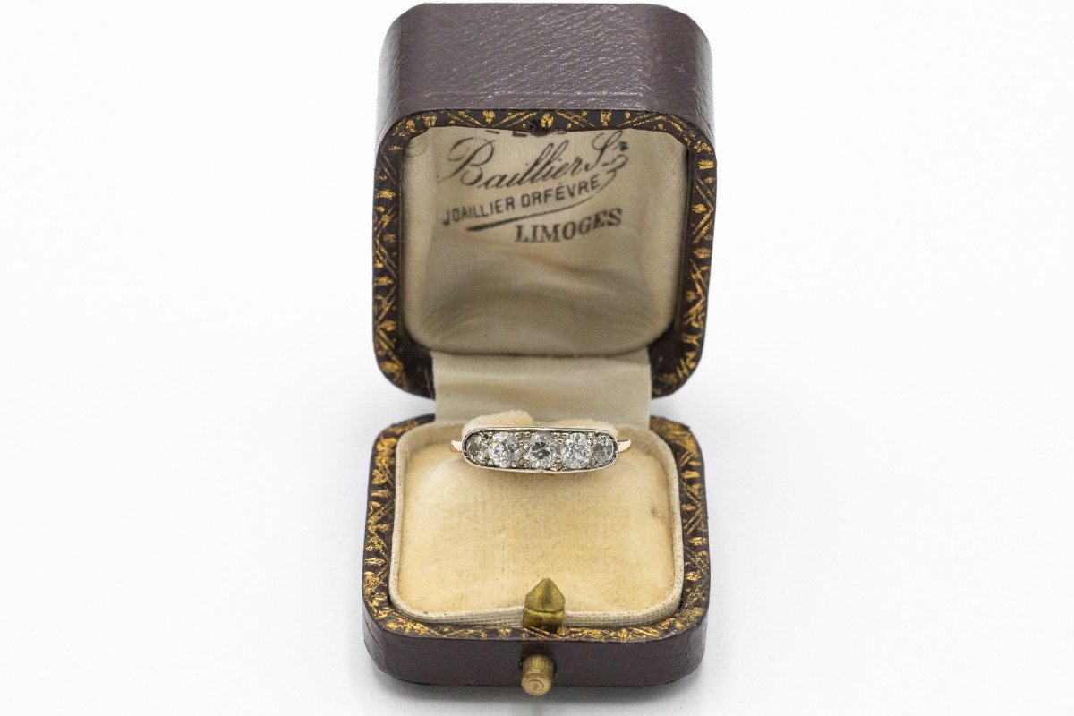 Antique Ring With Antique Brilliant-cut Diamonds, Austria-hungary, Early 20th Century-photo-3