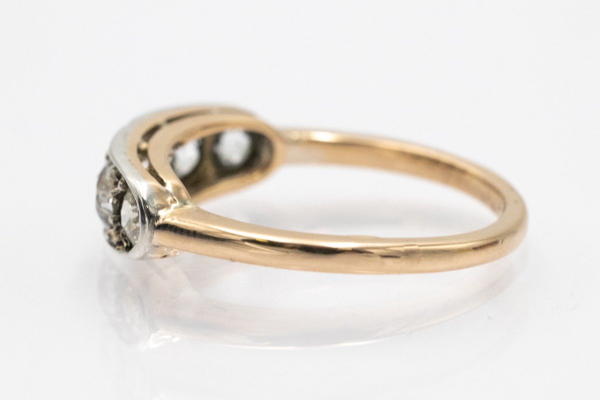 Antique Ring With Antique Brilliant-cut Diamonds, Austria-hungary, Early 20th Century-photo-3