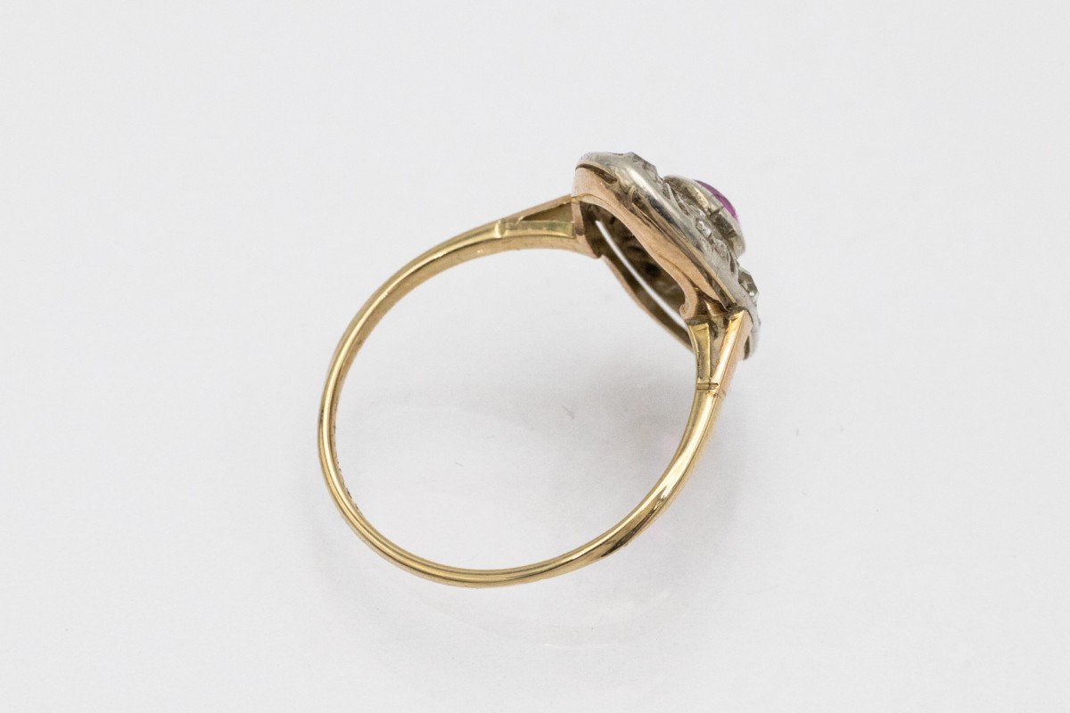 Art Deco Ring With Ruby, Hungary, 1920s.-photo-2