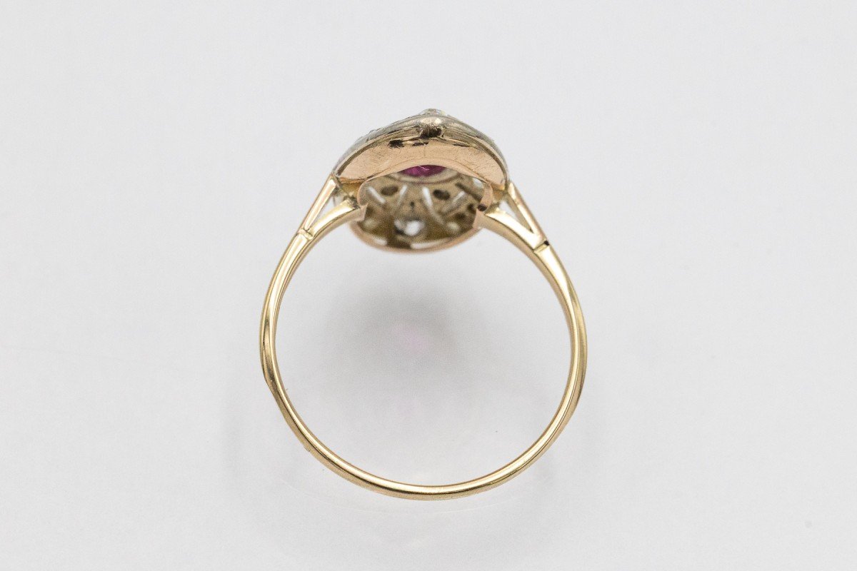 Art Deco Ring With Ruby, Hungary, 1920s.-photo-3