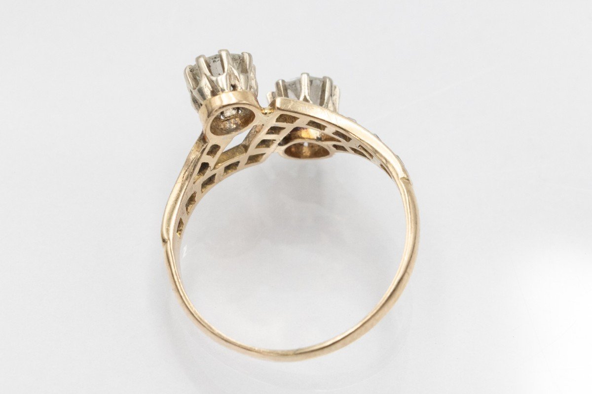 Toi Et Moi Ring With Brilliant-cut And Pink Diamonds 0.88 Ct-photo-1