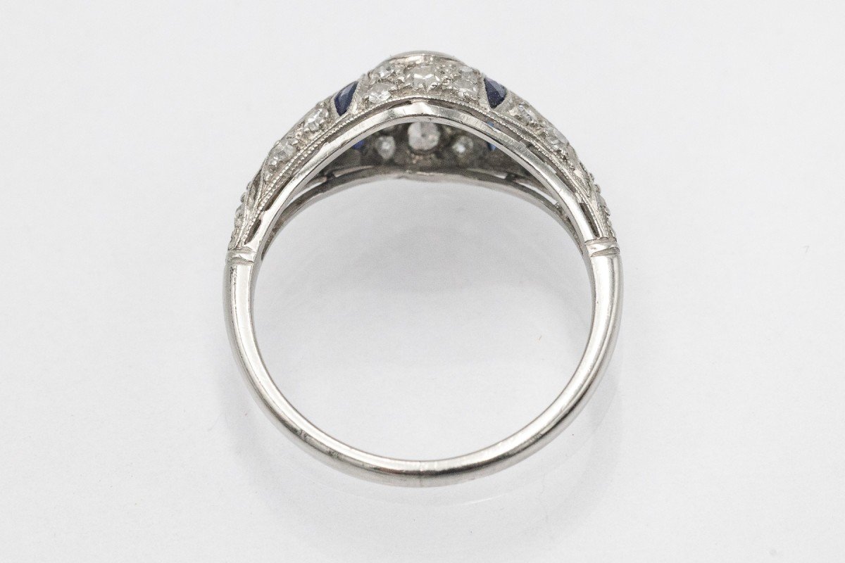 Art Deco Ring Set With Diamonds, 1920s.-photo-5