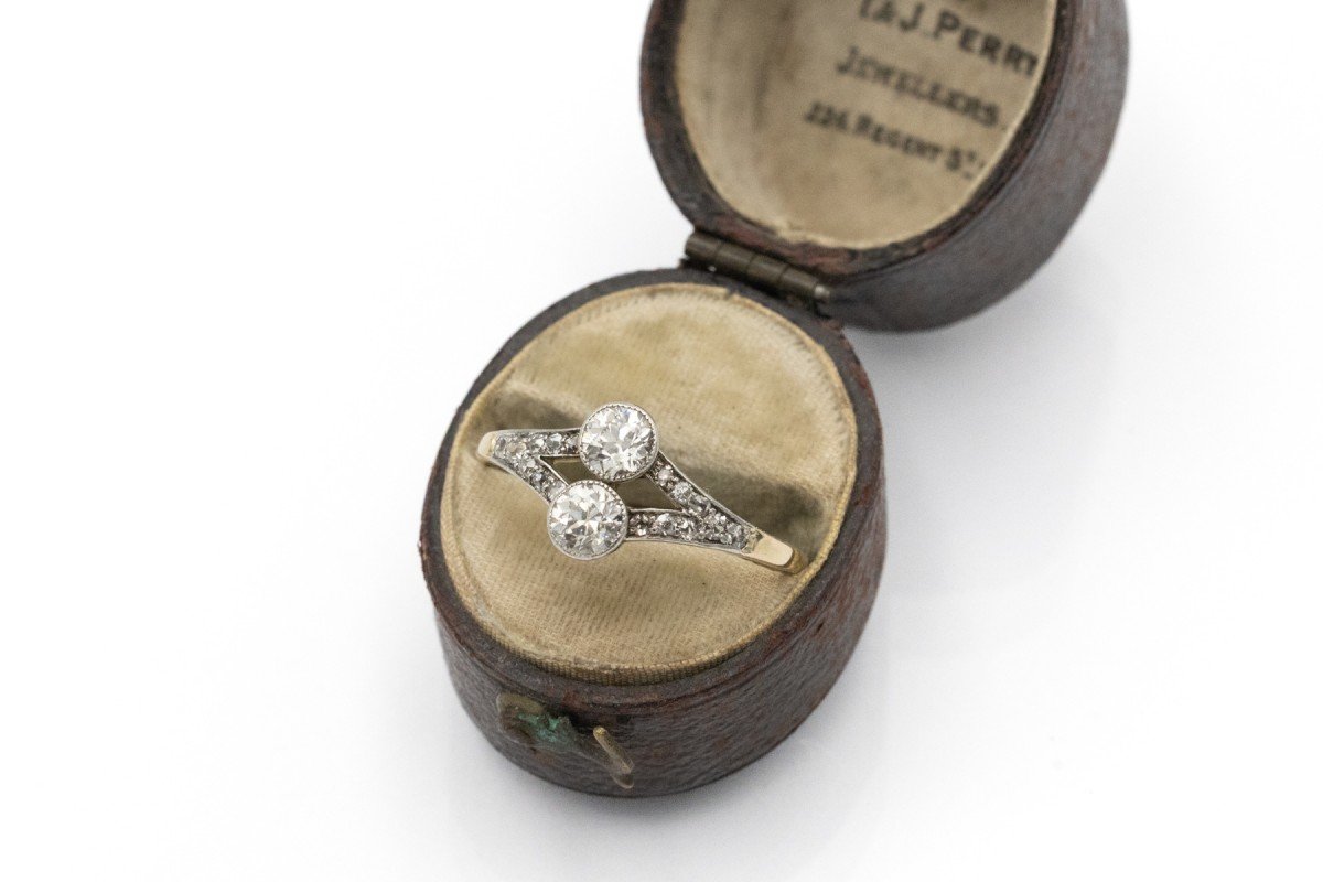 Classic Ring Set With Old-cut Diamonds, First Half Of The 20th Century-photo-6