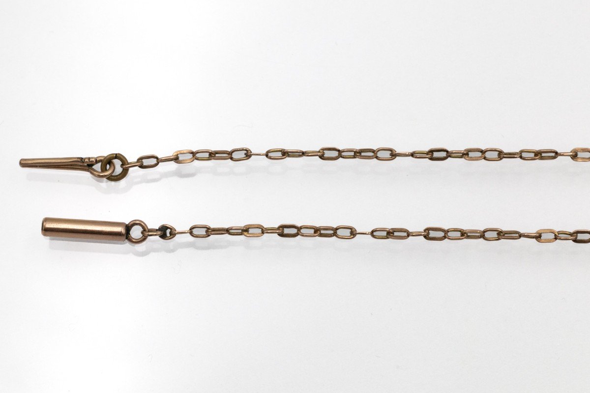 Antique Art Nouveau Necklace Adorned With Garnets And Pearls, Dating From The Turn Of The 19th And 20th Centuries.-photo-2