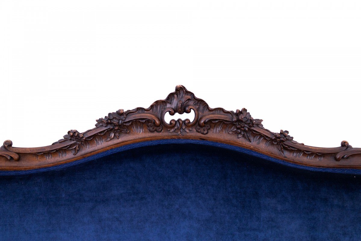 Canapé ancien, France, vers 1880. Après restauration.-photo-2