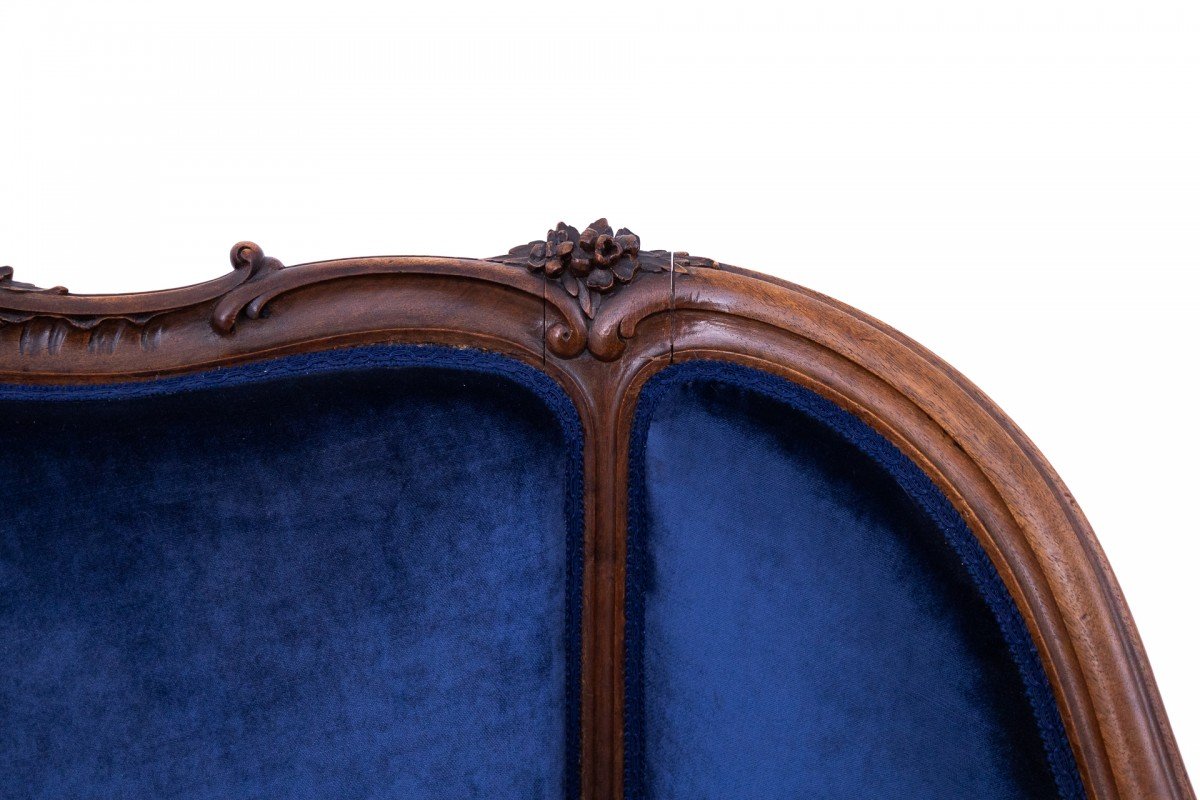 Canapé ancien, France, vers 1880. Après restauration.-photo-3