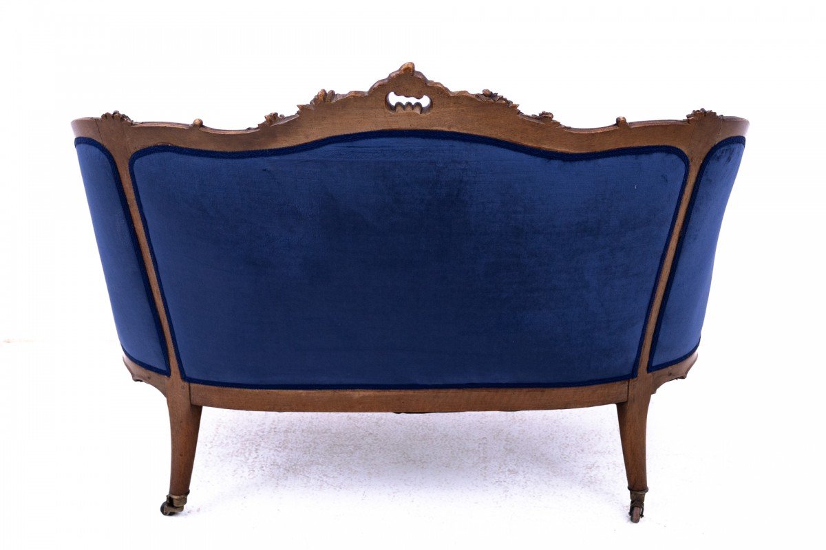 Canapé ancien, France, vers 1880. Après restauration.-photo-7