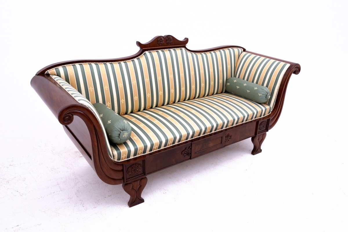 Biedermeier Sofa, Northern Europe, Circa 1860. After Restoration-photo-4