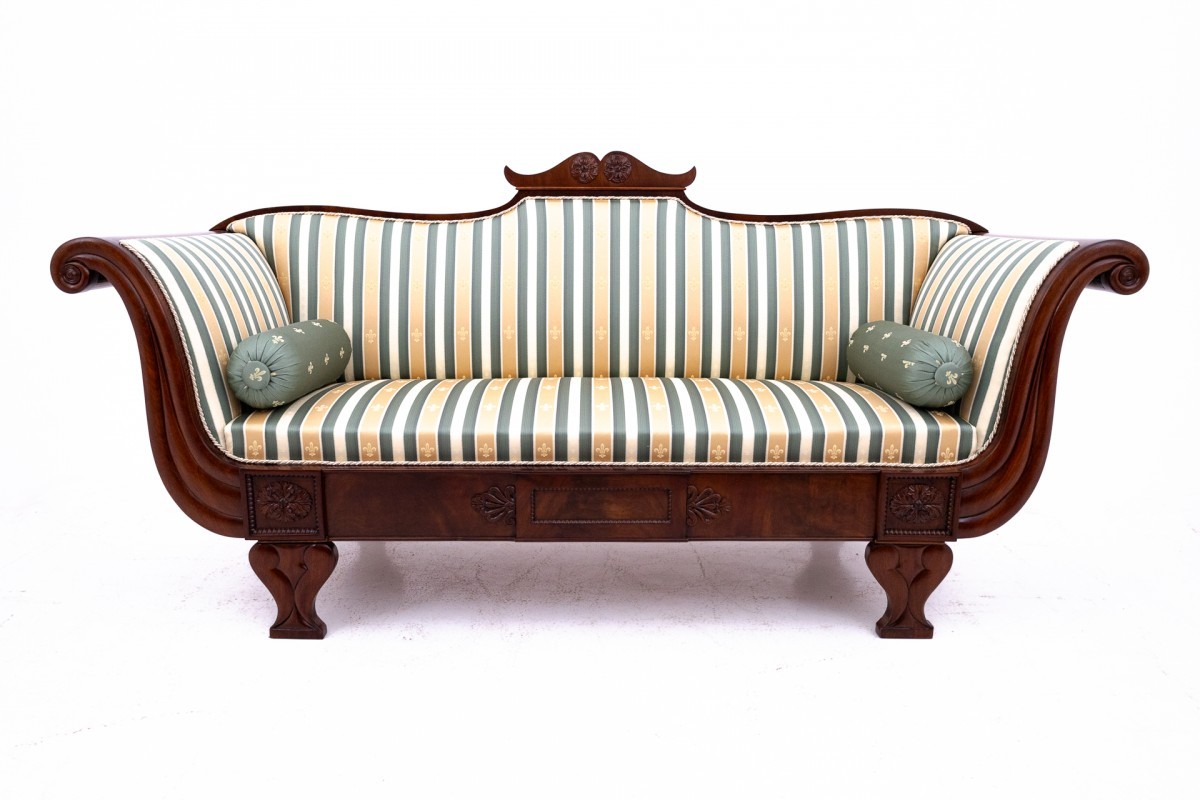 Biedermeier Sofa, Northern Europe, Circa 1860. After Restoration