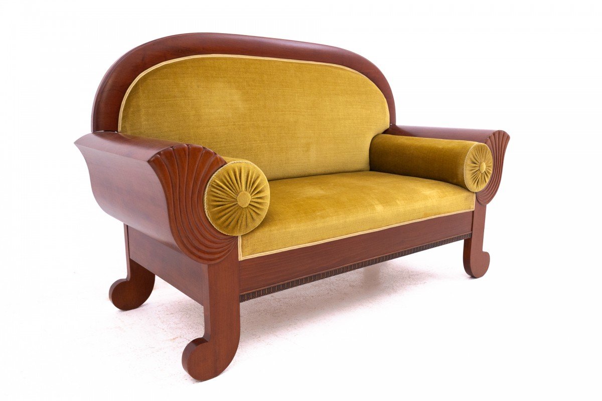 Antique Yellow Sofa, Northern Europe, Circa 1880.-photo-2