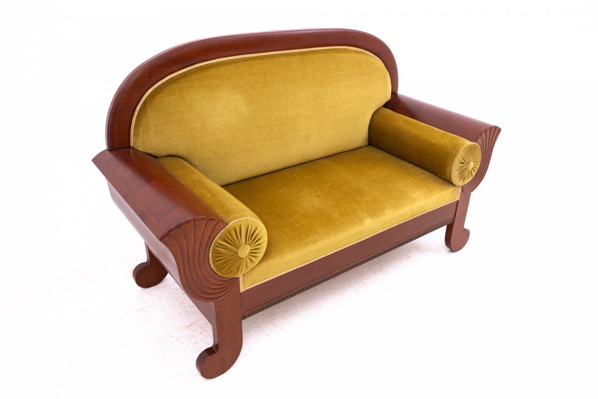 Antique Yellow Sofa, Northern Europe, Circa 1880.-photo-3