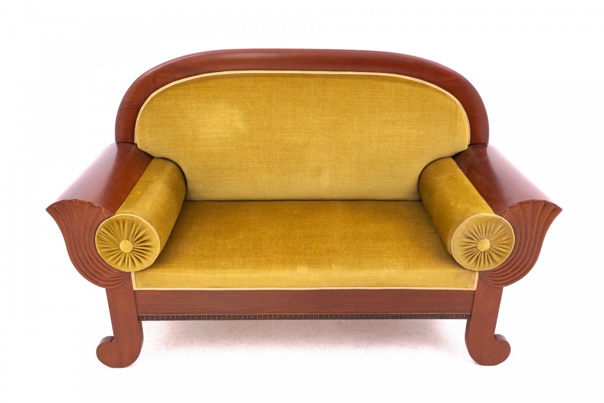 Antique Yellow Sofa, Northern Europe, Circa 1880.-photo-4