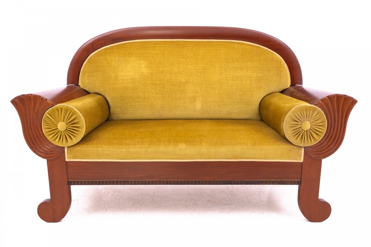 Antique Yellow Sofa, Northern Europe, Circa 1880.