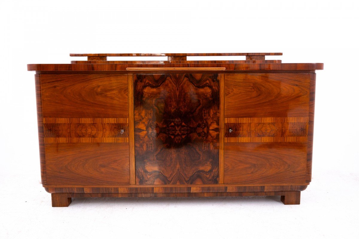 An Unusual Art Deco Sideboard, Poland, Circa 1920. After Restoration-photo-2