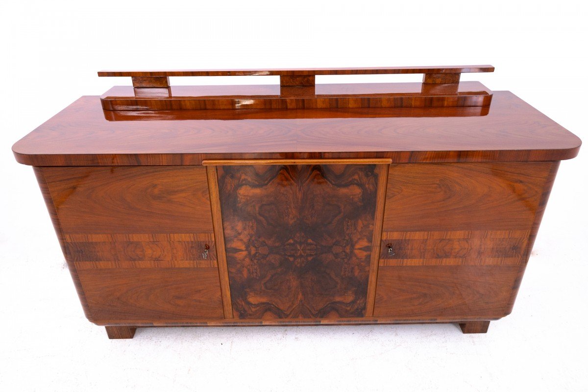 An Unusual Art Deco Sideboard, Poland, Circa 1920. After Restoration-photo-4