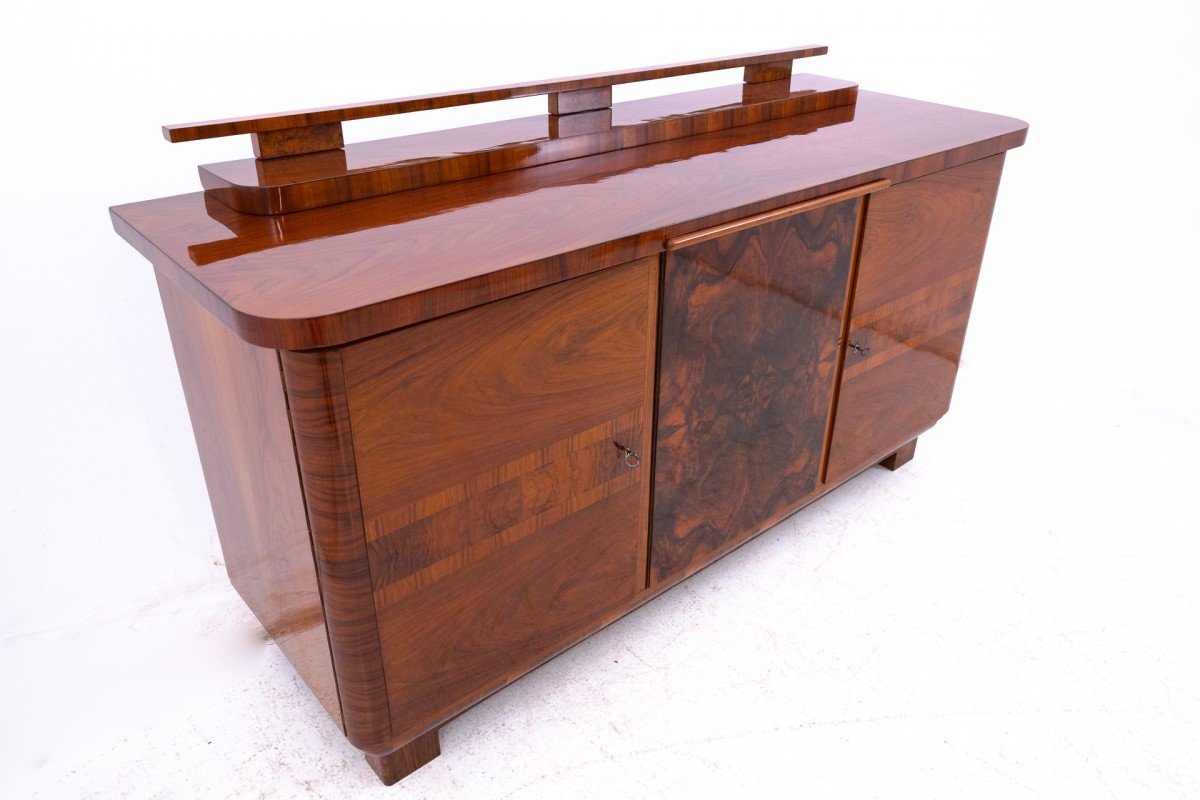 An Unusual Art Deco Sideboard, Poland, Circa 1920. After Restoration-photo-4