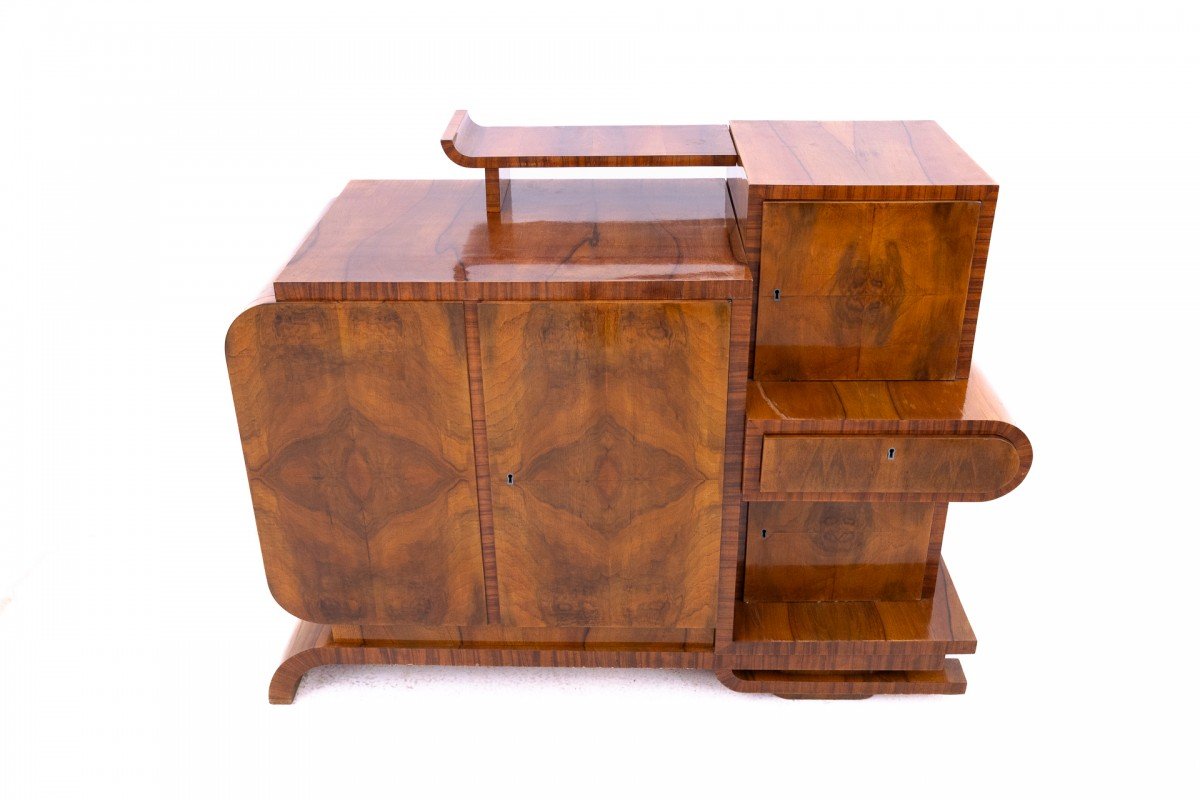 Commode Art Déco unique, Pologne, vers 1930.