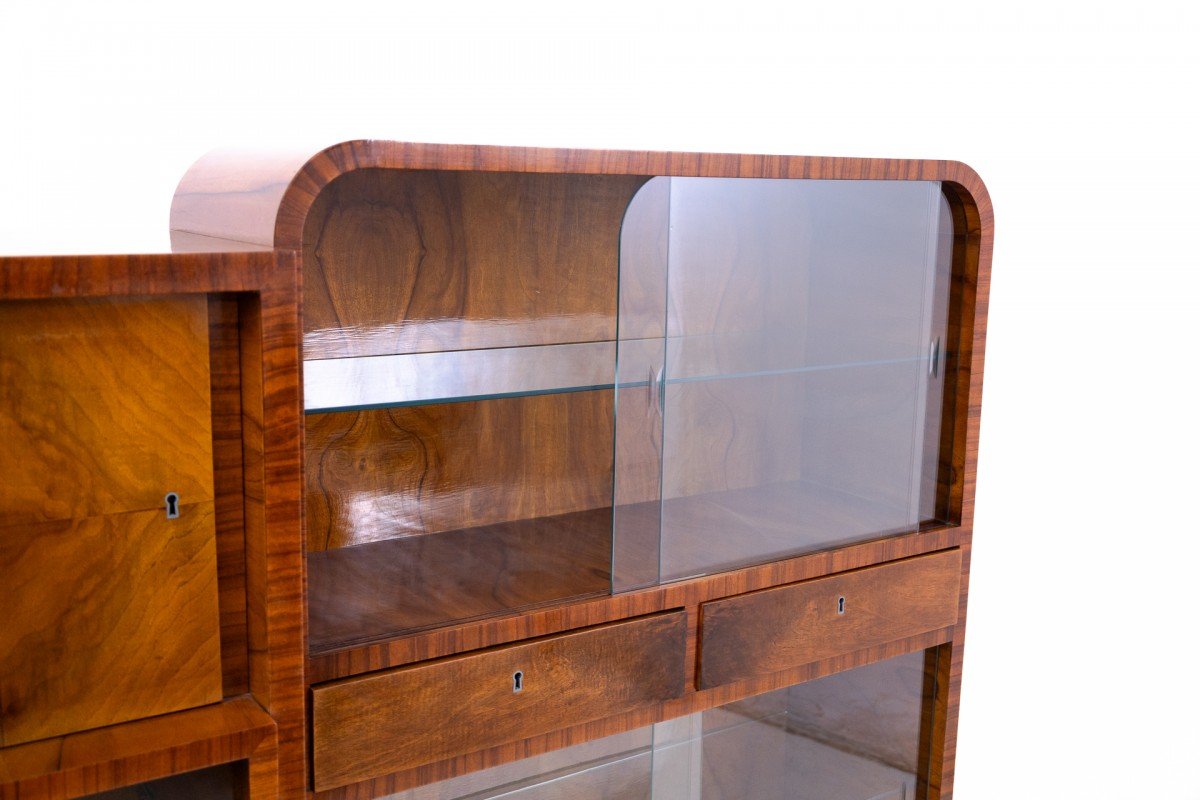Unique Art Deco Display Case, Poland, 1930s.-photo-2