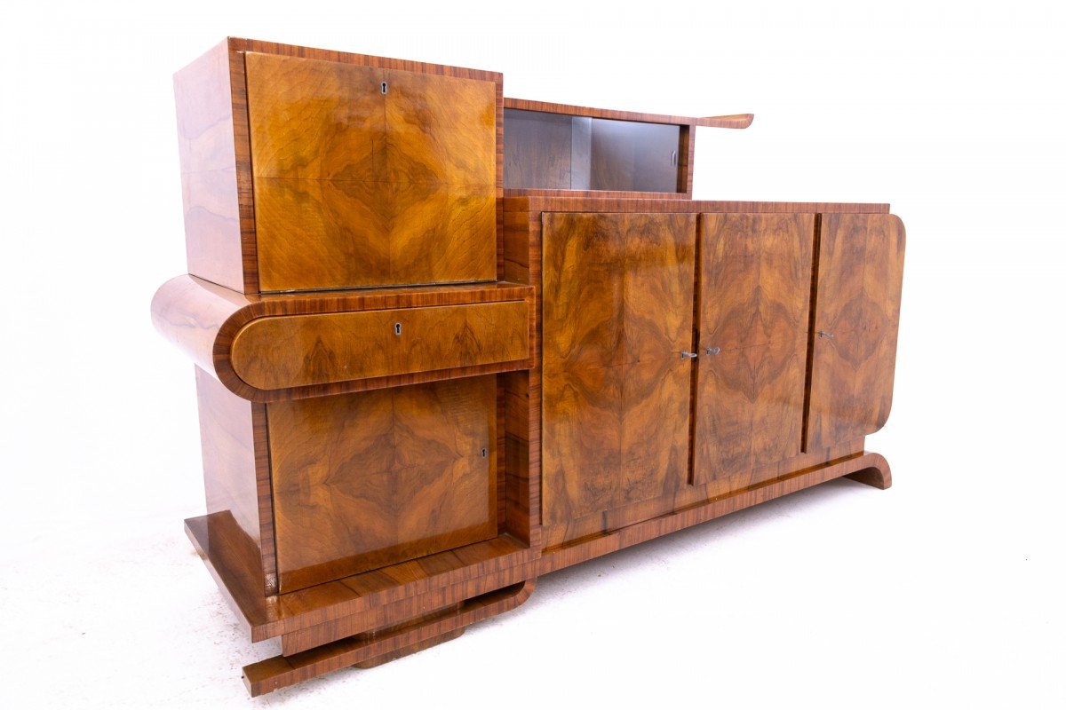 Buffet Art Déco intéressant, Pologne, vers 1930.-photo-4