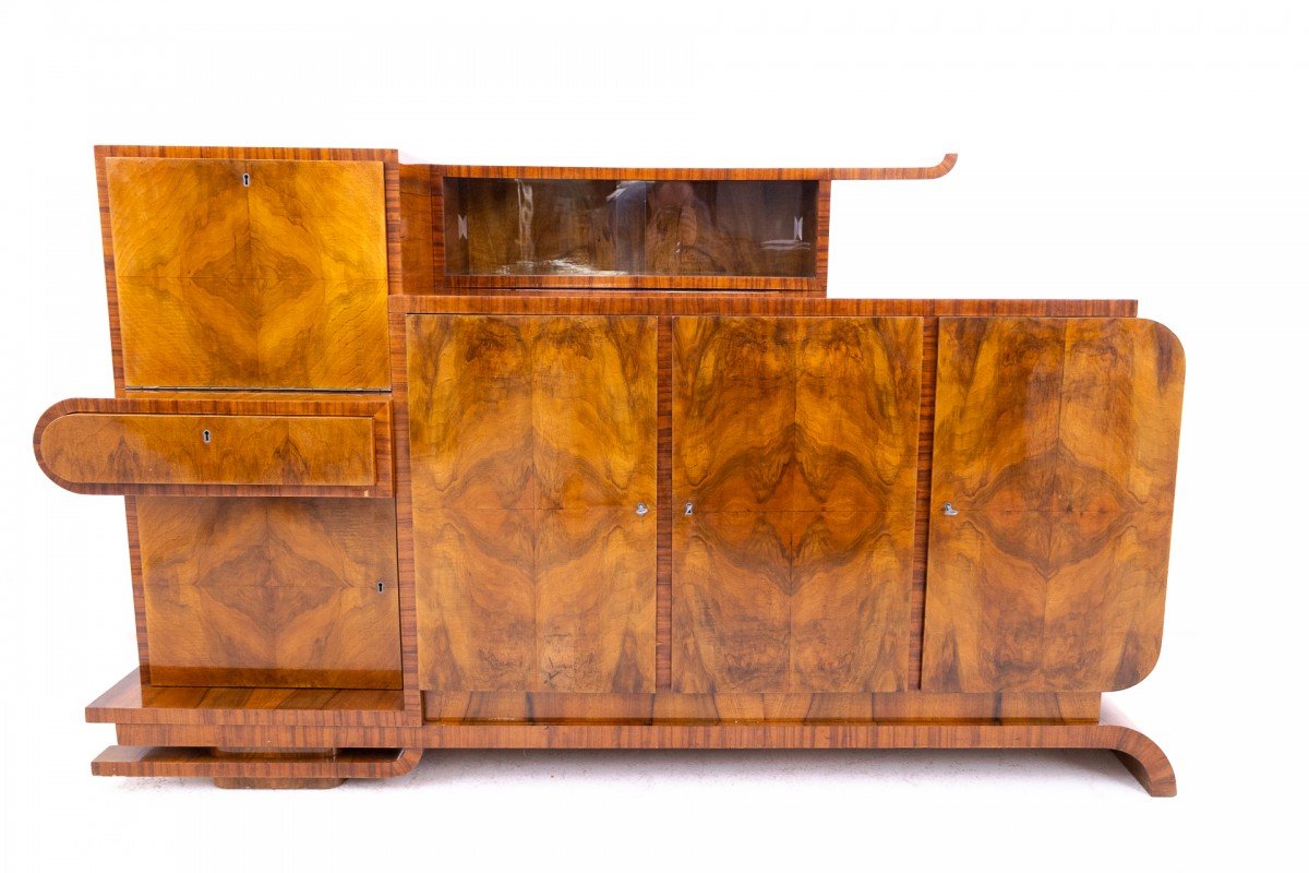 Buffet Art Déco intéressant, Pologne, vers 1930.