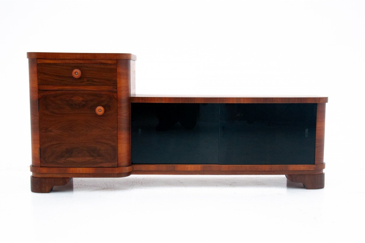 Petite commode Art déco, Pologne, années 1950. Après restauration.