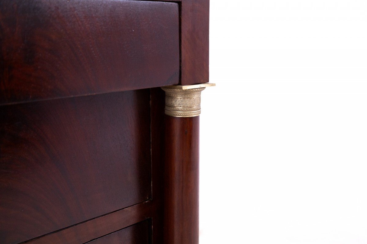 Empire-style Chest Of Drawers With A Marble Top, 19th Century, France.-photo-6