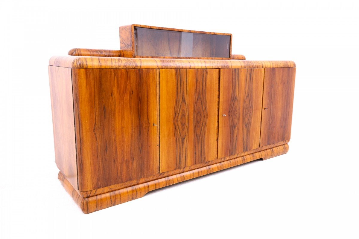 Buffet Art déco des années 1940, Pologne. Après restauration.-photo-1