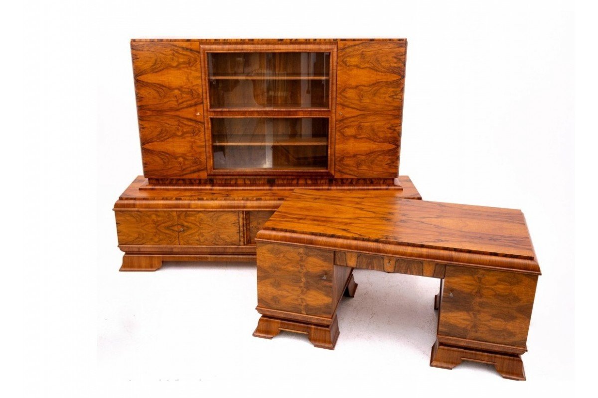  Art Deco Desk Set From The 1930s, Poland.