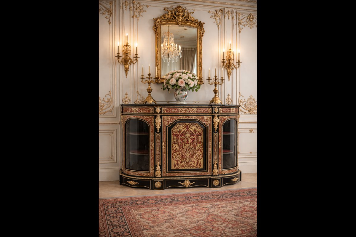 Commode Boulle, France, vers 1860.-photo-2