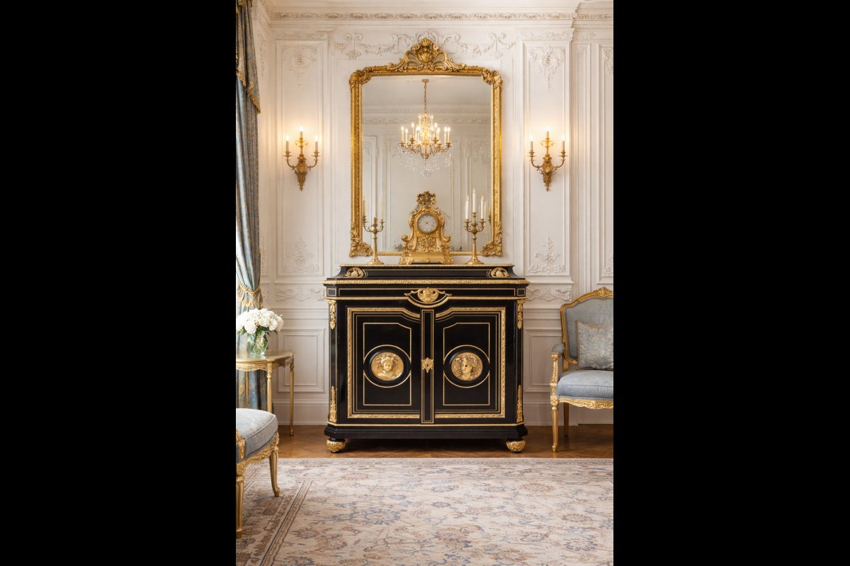 Commode de style Napoléon III, France, vers 1880.-photo-2