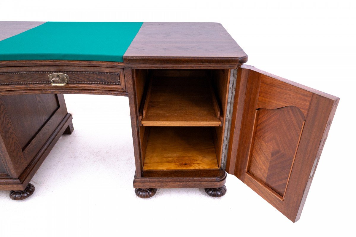 Bureau ancien en chêne, Allemagne, fin du XIXe siècle. Après restauration.-photo-4