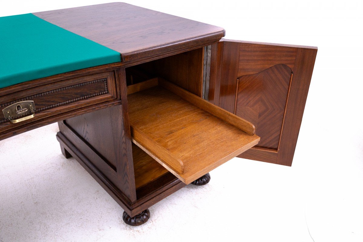 Bureau ancien en chêne, Allemagne, fin du XIXe siècle. Après restauration.-photo-5