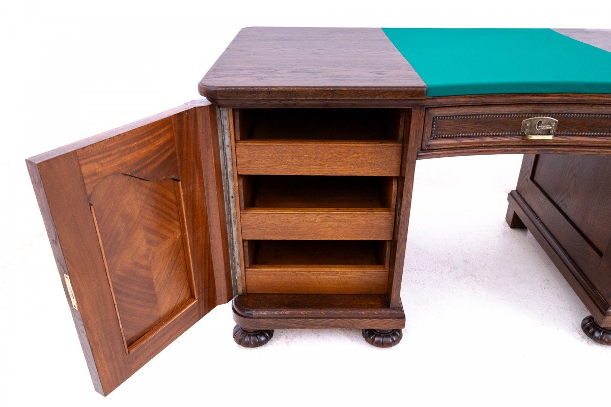 Bureau ancien en chêne, Allemagne, fin du XIXe siècle. Après restauration.-photo-6