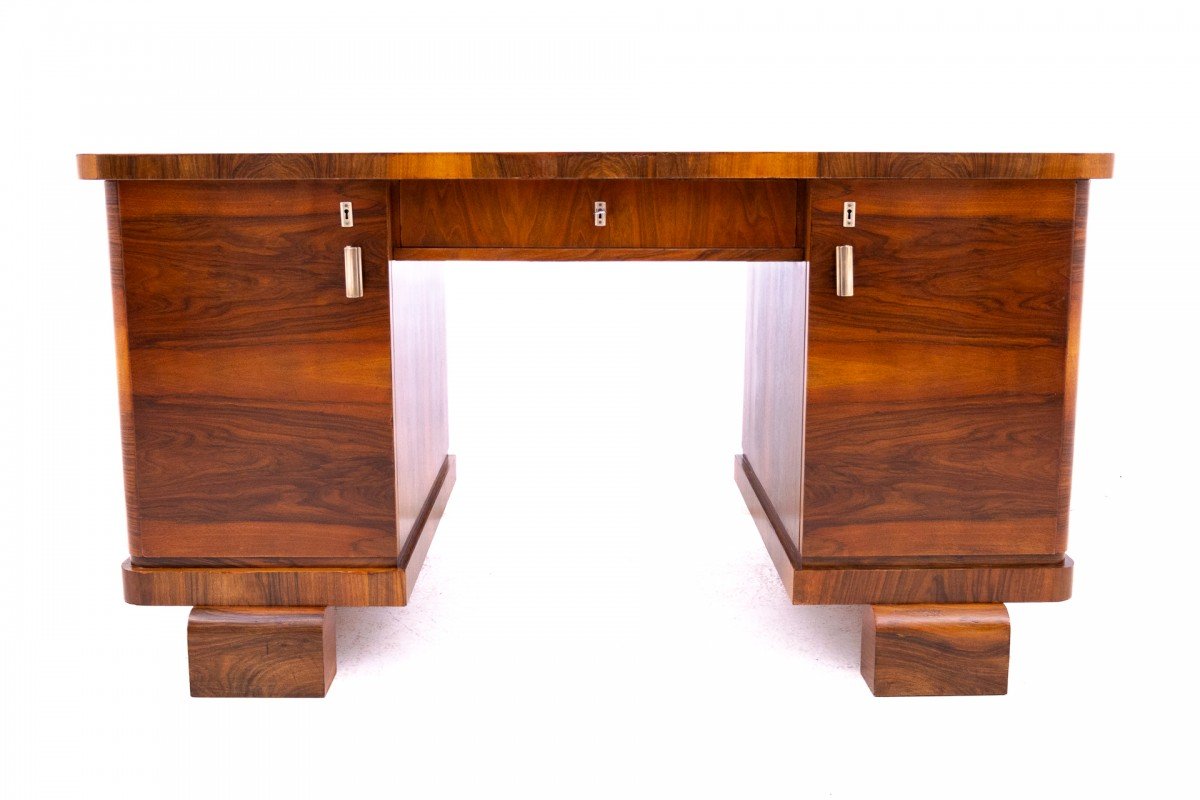 Bureau Art déco polonais datant des années 1940.-photo-4