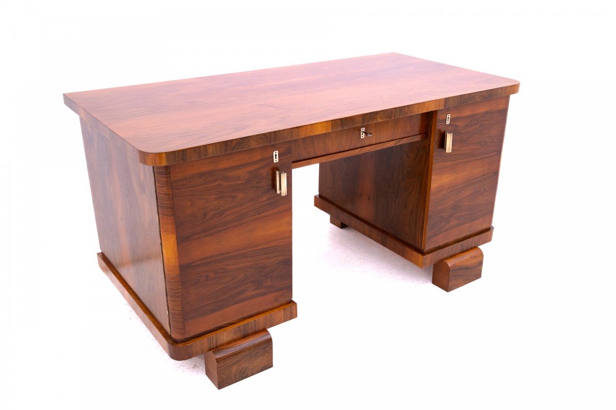 Bureau Art déco polonais datant des années 1940.-photo-1