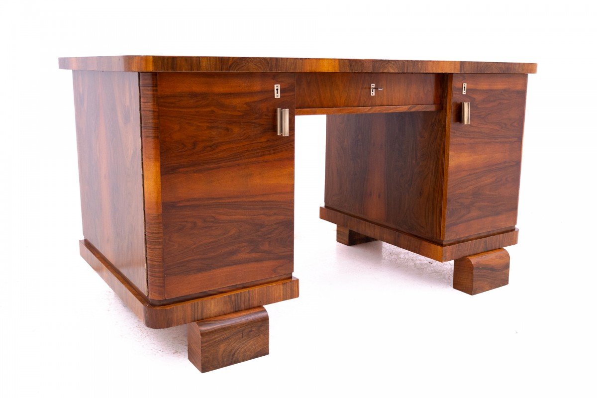 Bureau Art déco polonais datant des années 1940.-photo-2