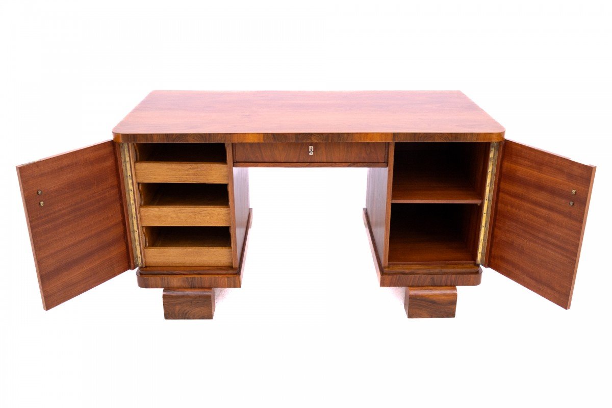 Bureau Art déco polonais datant des années 1940.-photo-3