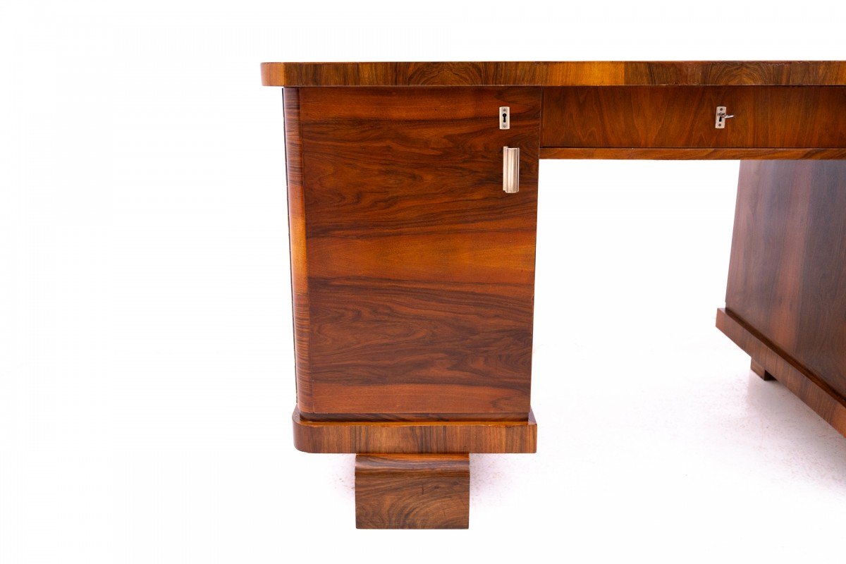 Bureau Art déco polonais datant des années 1940.-photo-7