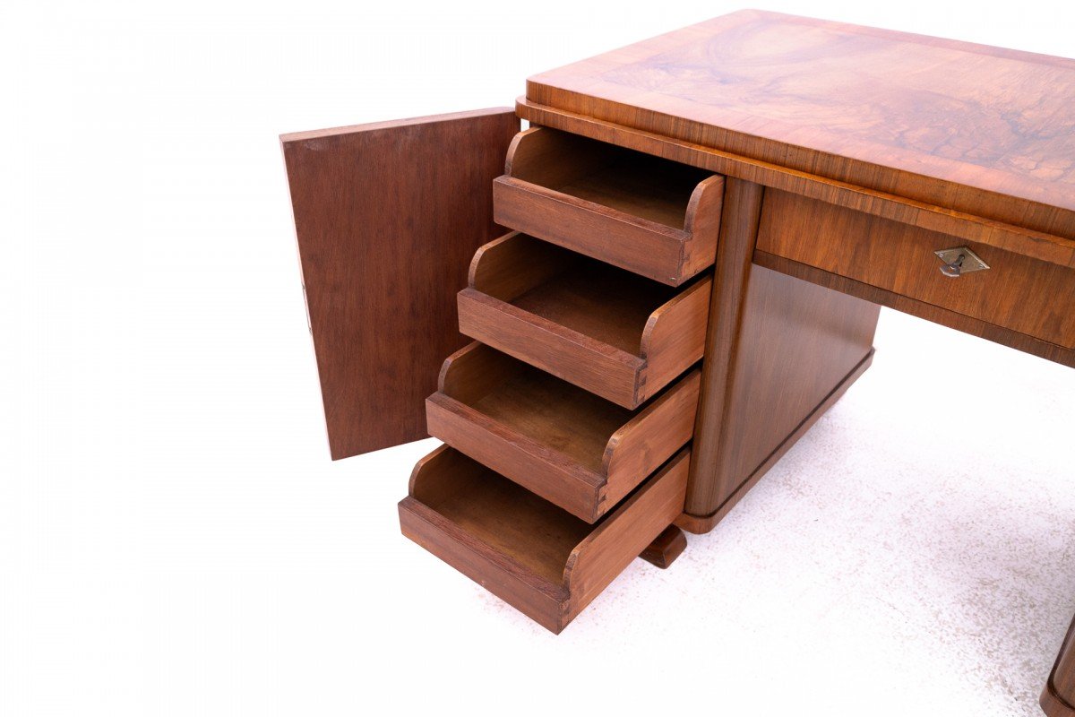 Petit bureau Art Déco, Pologne, vers 1920. APRÈS RÉNOVATION.-photo-3