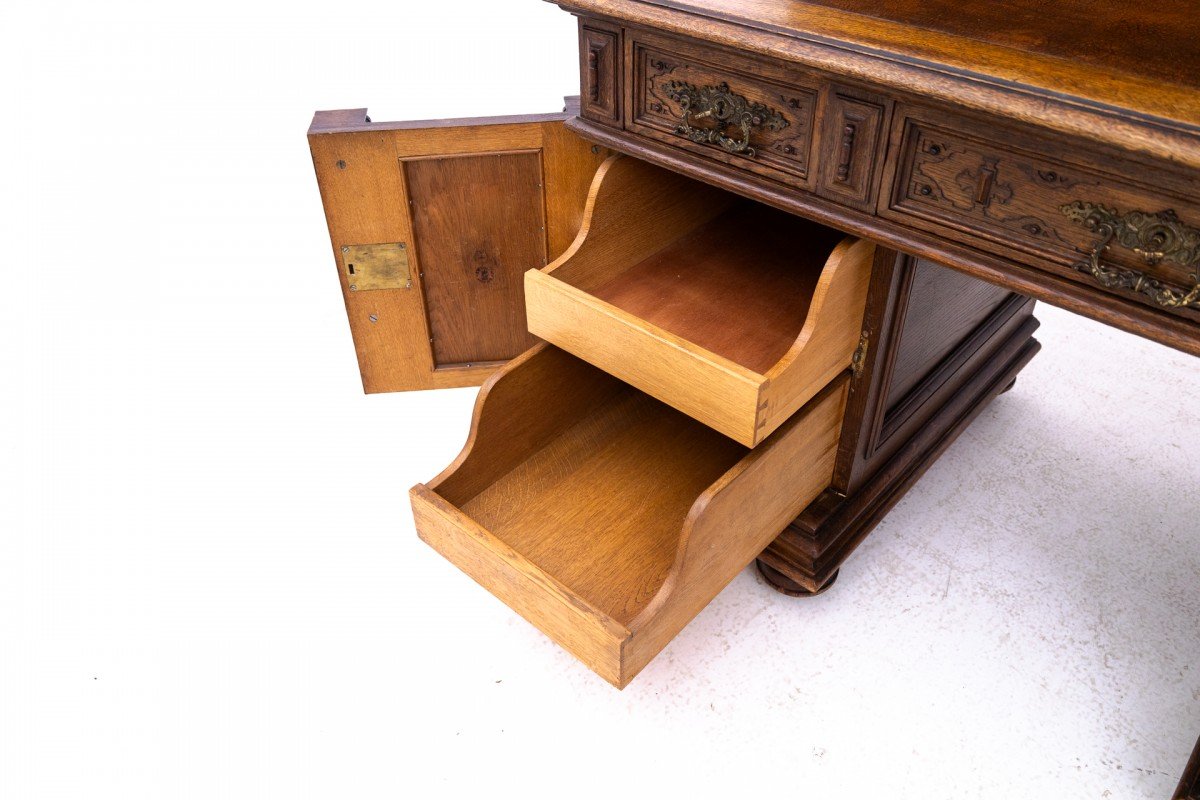  Bureau ancien de style Renaissance, France, vers 1880.-photo-3