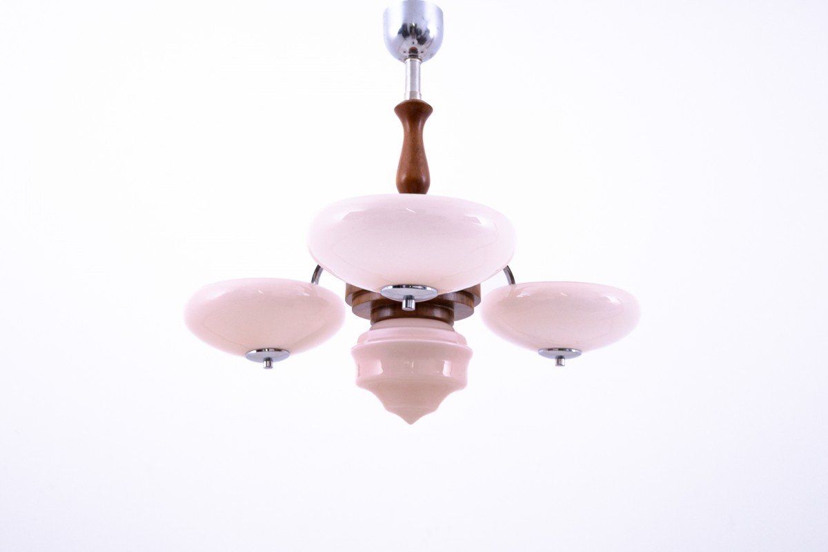 Lustre Art déco des années 1950, Pologne.-photo-4
