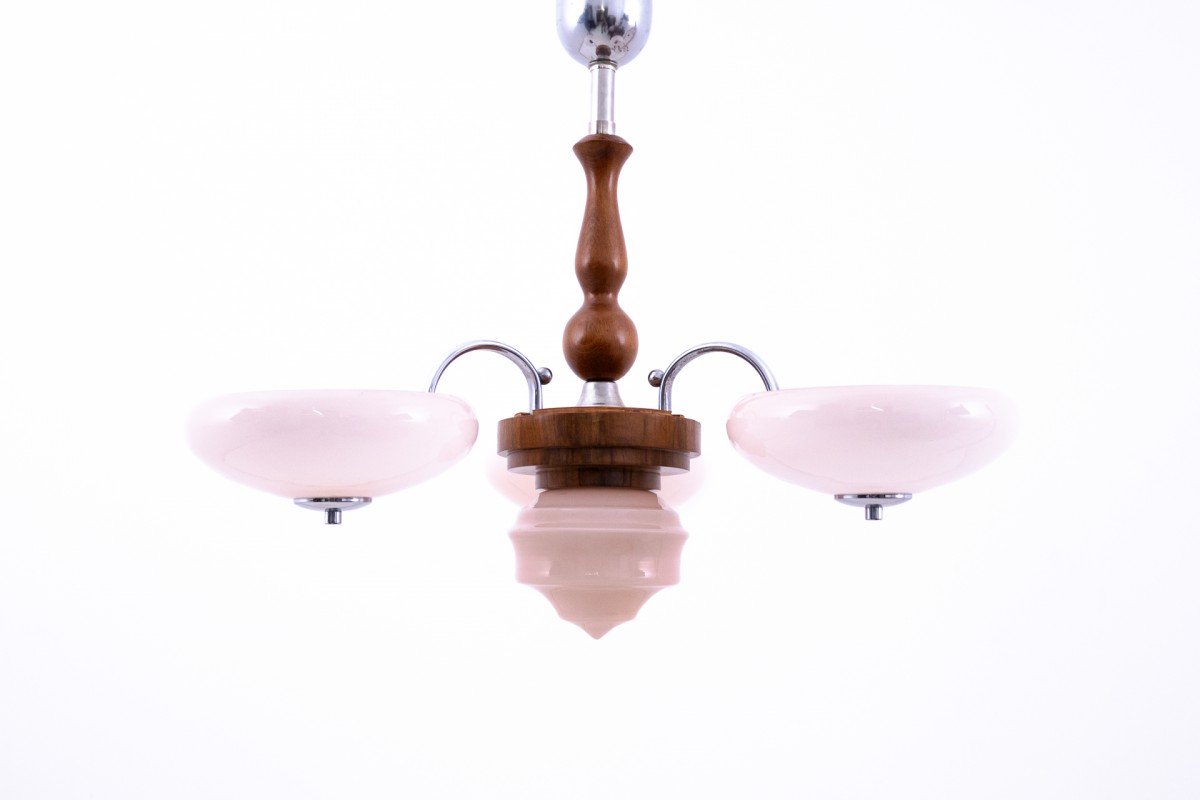 Lustre Art déco des années 1950, Pologne.-photo-1