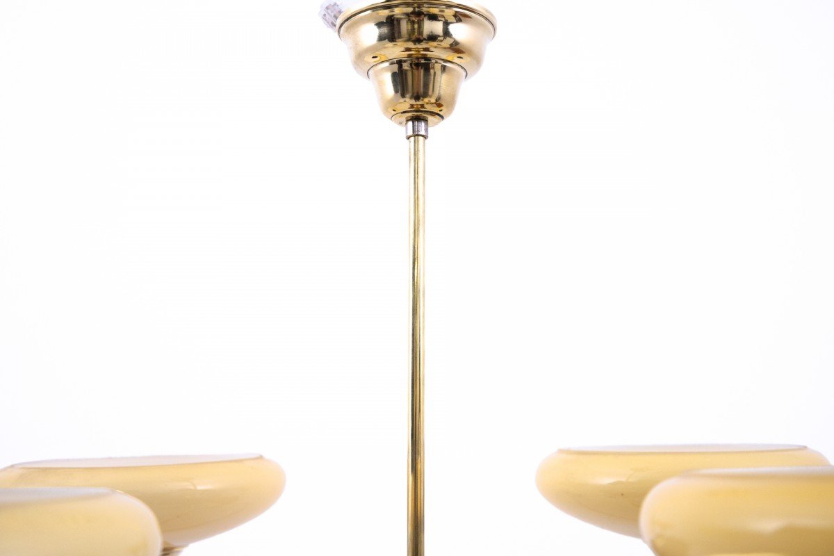 Lustre Art Déco - suspension, Pologne, milieu du XXe siècle.-photo-1